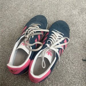 Adidas Women's Navy and Pink Sneakers